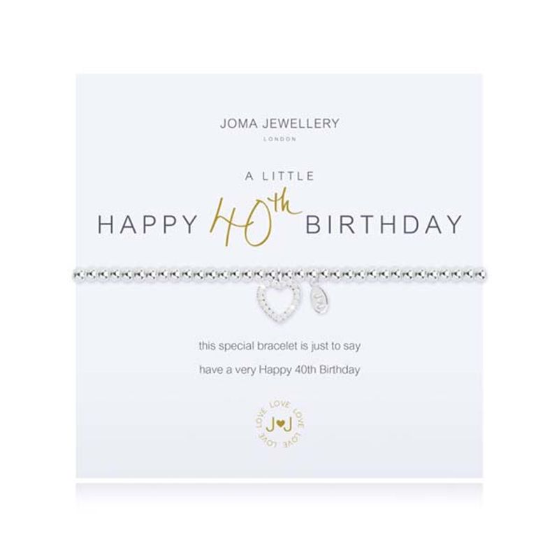 Armbånd HAPPY 40TH BIRTHDAY A Little Joma Jewellery