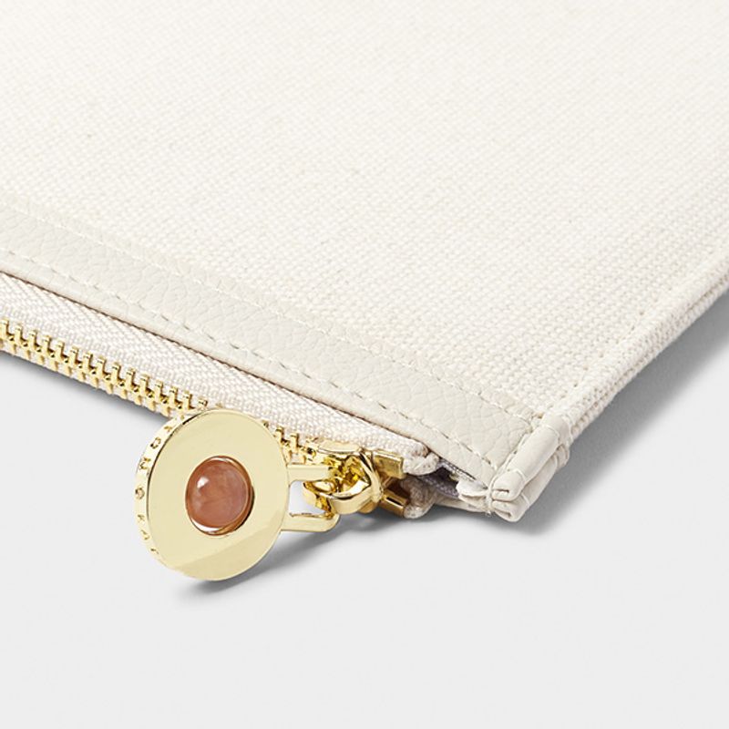 Clutch veske GIRLS JUST WANNA HAVE SUN offwhite kanvas Katie Lox