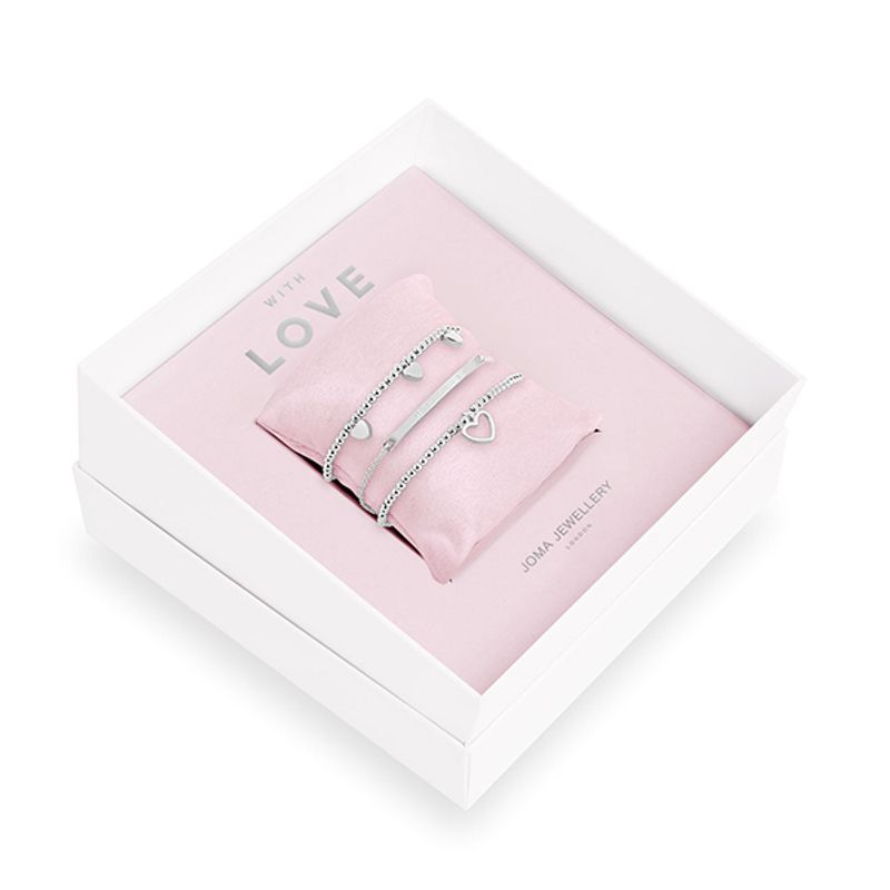 Gavesett WITH LOVE 3 stk armbånd Joma Jewellery