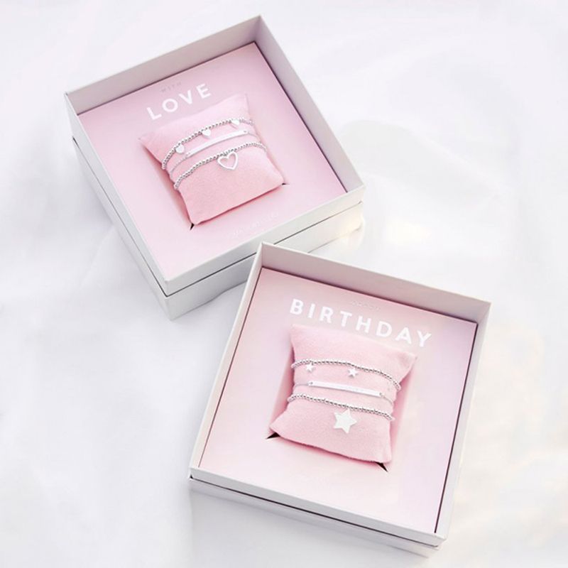 Gavesett HAPPY BIRTHDAY 3 stk armbånd Joma Jewellery