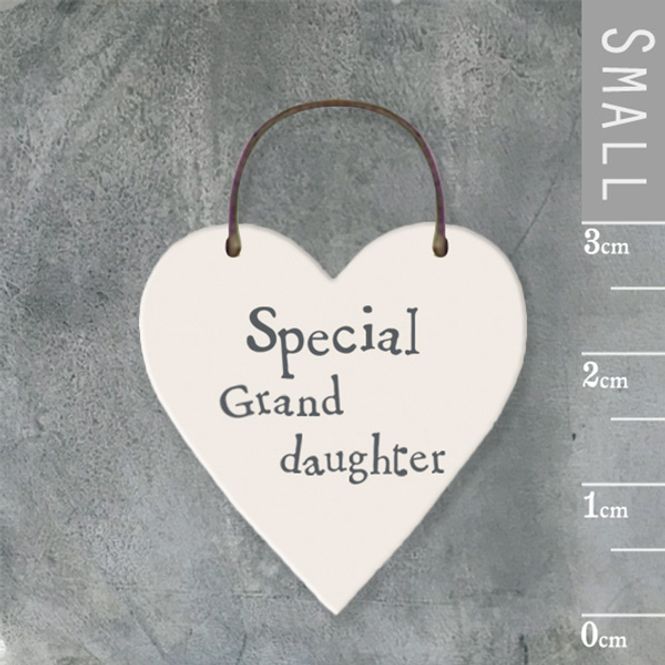 Hovedbilde Mini skilt hjerte Special grand daughter East of India