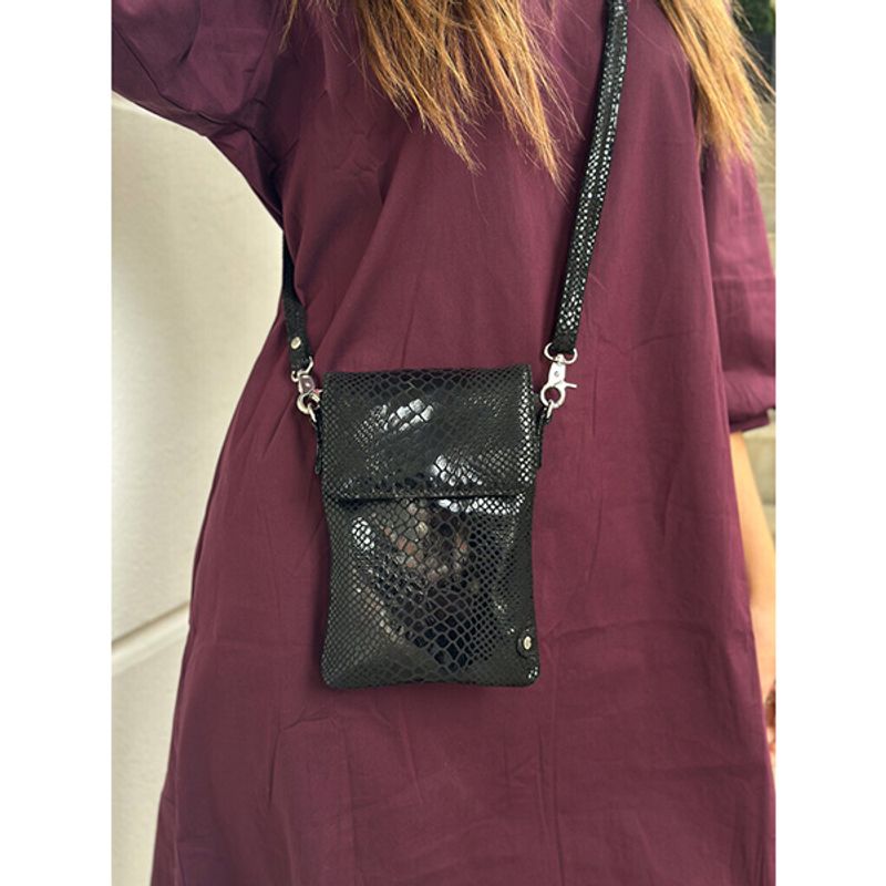 Mobilveske FASHION FAVORITES CROCO svart Depeche