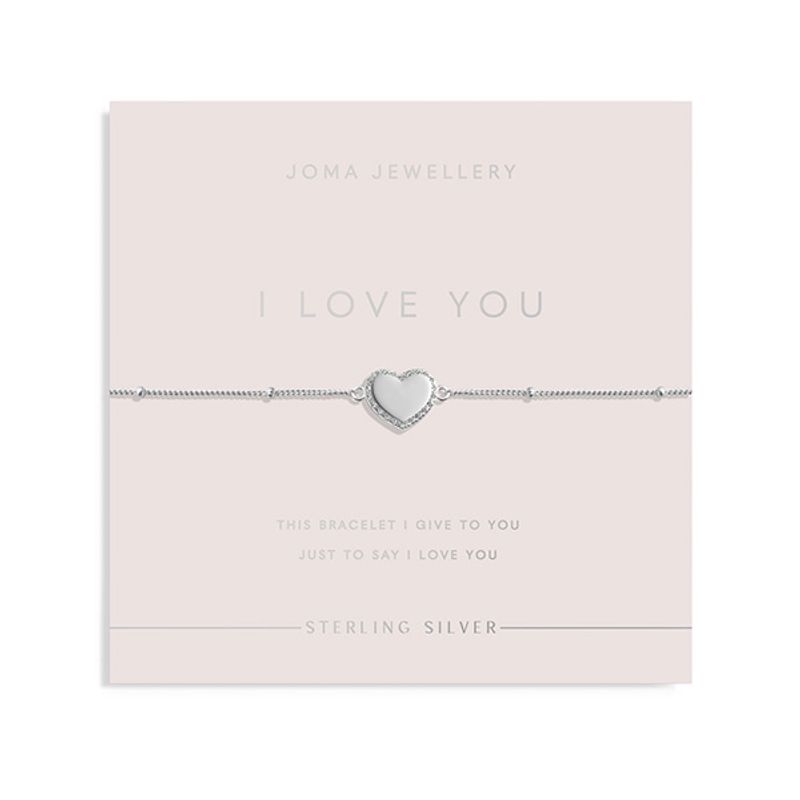 Armbånd I LOVE YOU 925 sølv Joma Jewellery