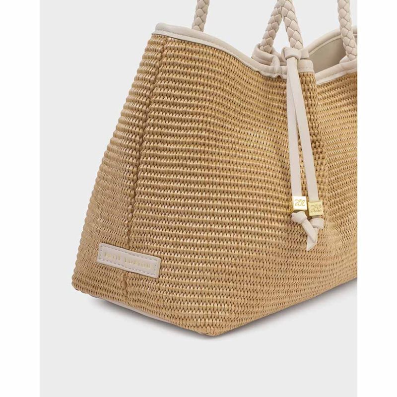 Liten Skulderveske NOVA RAFFIA natur Katie Loxton