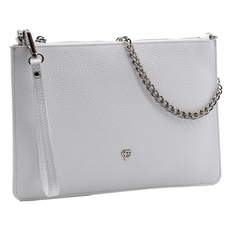 Clutch veske SAVONA hvit sølv Caleidos