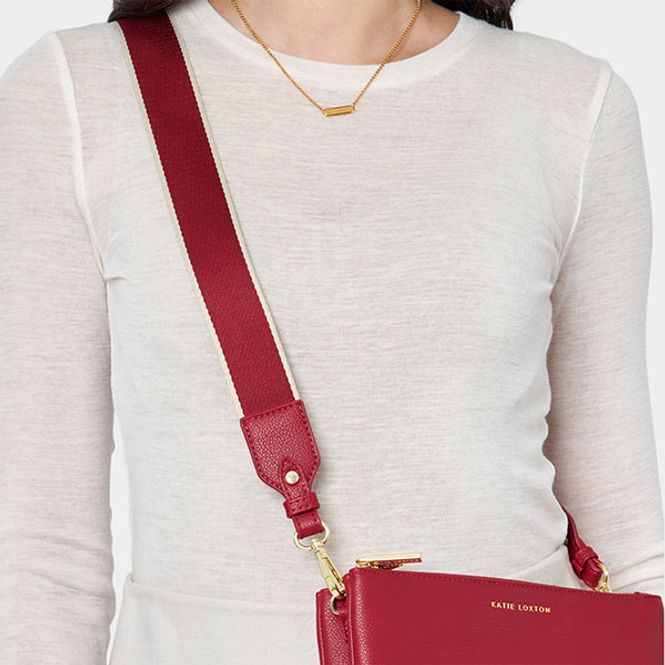 Hovedbilde Veskereim STRIPET rød Katie Loxton