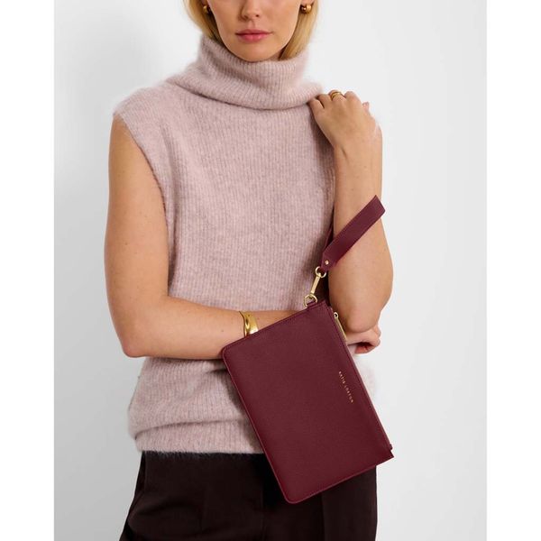 Clutch veske HALLIE cherry burgunder Katie Loxton