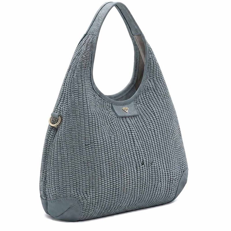 Håndveske - skulderveske FLORIE straw azzurro blå Caleidos 