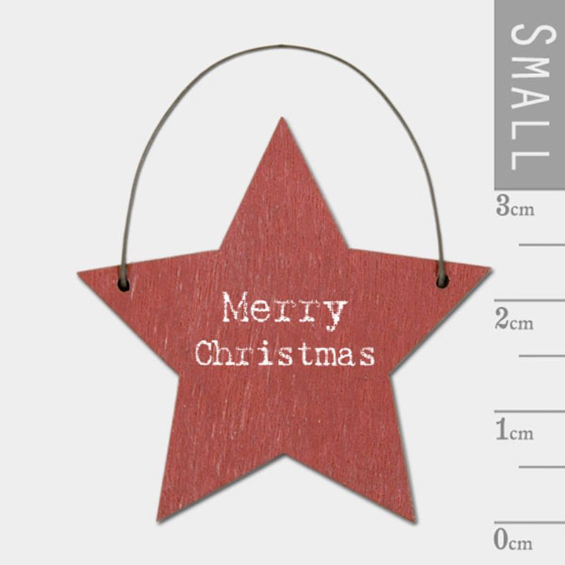 Mini skilt stjerne Merry Christmas East of India 