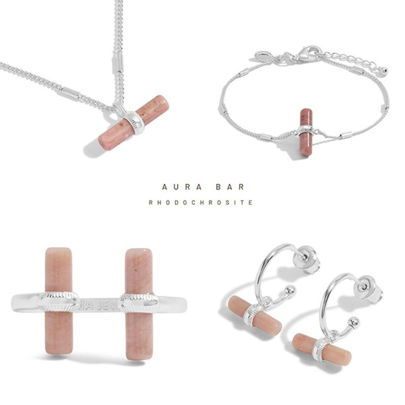 Øredobber AURA BAR RHODOCHROSITE Joma Jewellery