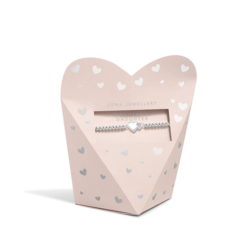 Armbånd WONDERFUL DAUGHTER hjerte gaveeske barn Joma Jewellery