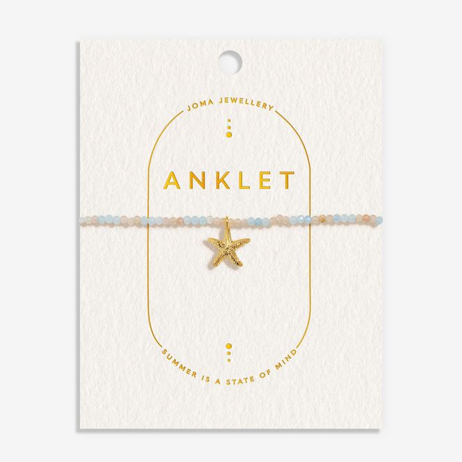 Hovedbilde Ankelkjede MULTI STONE STARFISH Joma Jewellery 