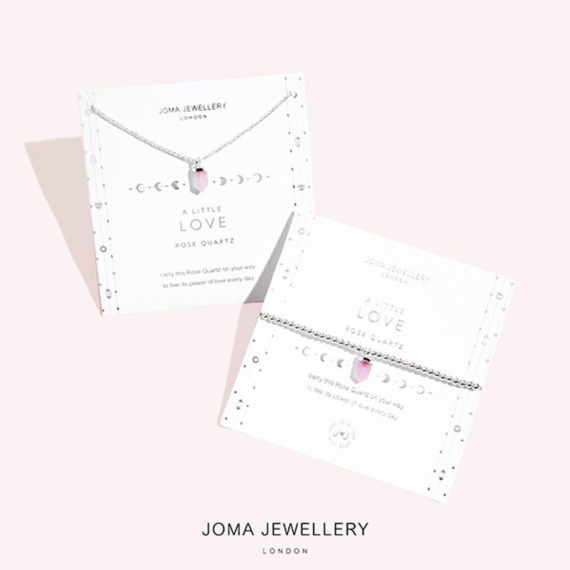 Armbånd LOVE - ROSE QUARTZ Affirmation Crystal Joma Jewellery