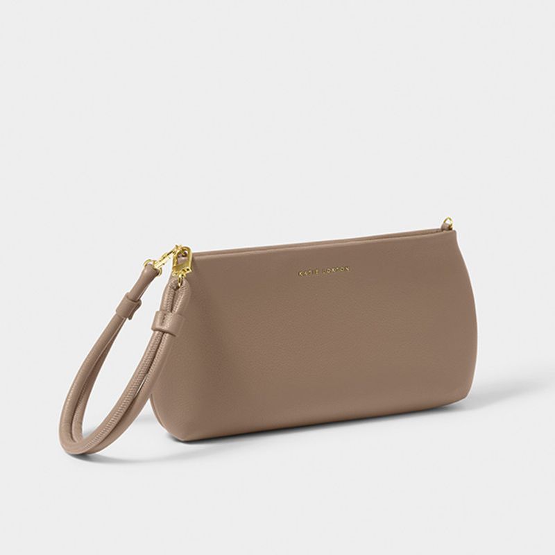 Clutch veske ASHA WRISTLET Mocha brun Katie Loxton