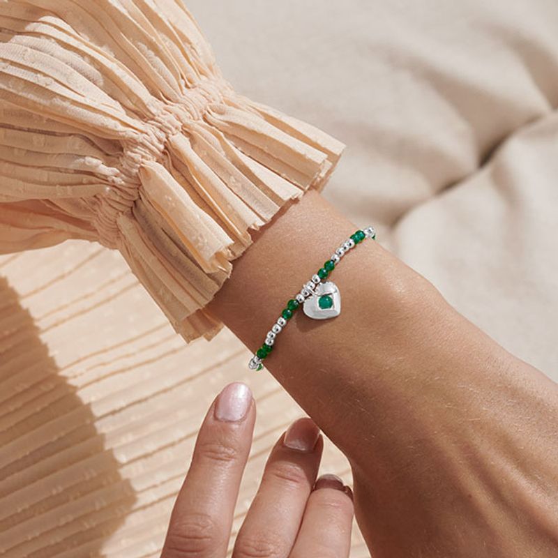 Armbånd MAI fødselsstein Green Agate Joma Jewellery
