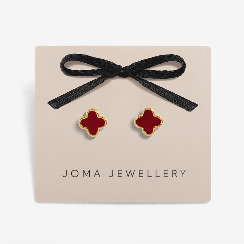 Øredobber RED CLOVER Signature Clover Joma Jewellery