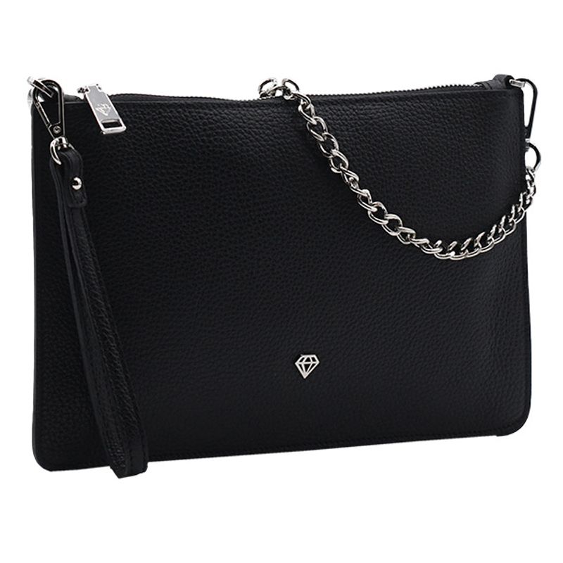 Clutch veske svart sølv Caleidos