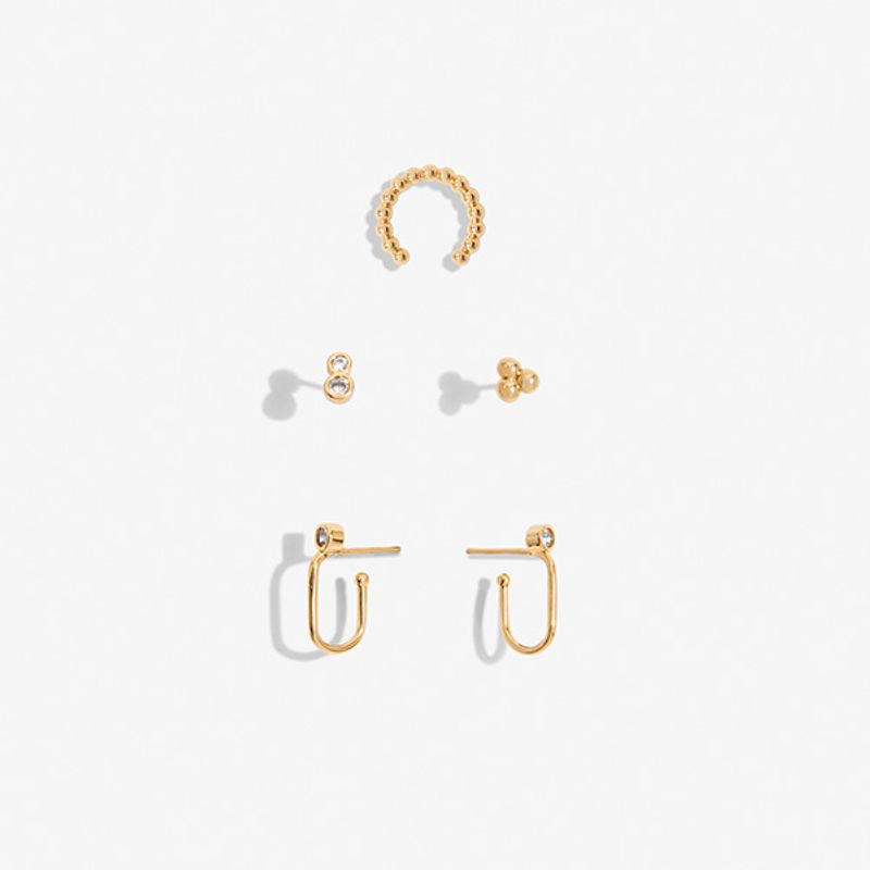 Øredobber STACKS OF STYLE sett 5 stk gull Joma Jewellery