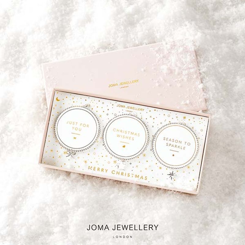 Gavesett MERRY CHRISTMAS 3 stk armbånd Joma Jewellery
