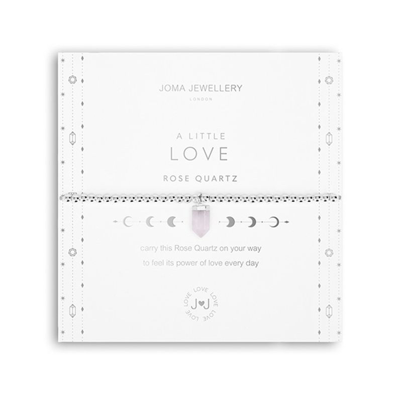 Armbånd LOVE - ROSE QUARTZ Affirmation Crystal Joma Jewellery