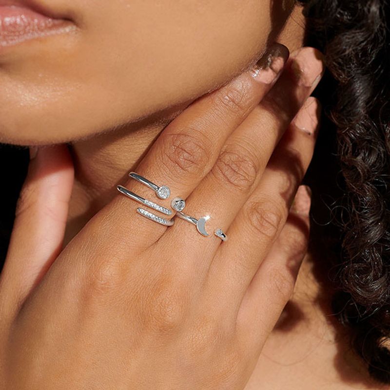 Ringer STACKS OF STYLE MÅNE sølv sett 3 stk Joma Jewellery