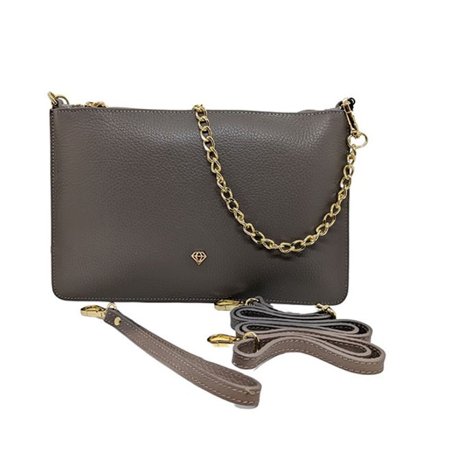 Hovedbilde Clutch veske fog grå gull Caleidos 