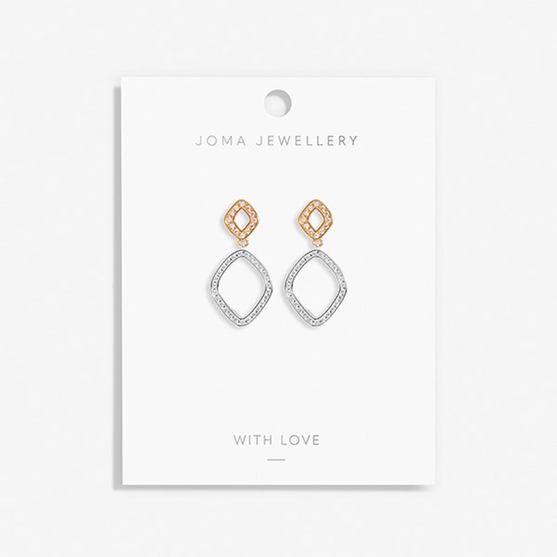 Øredobber STATEMENT Silver and Gold Pavé Joma Jewellery