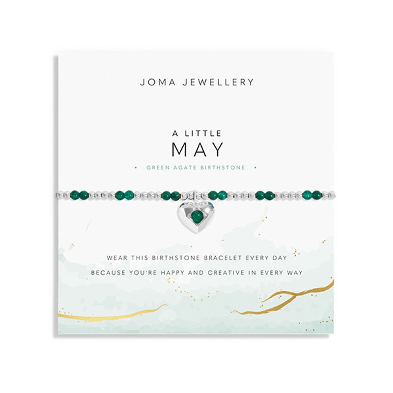 Armbånd MAI fødselsstein Green Agate Joma Jewellery