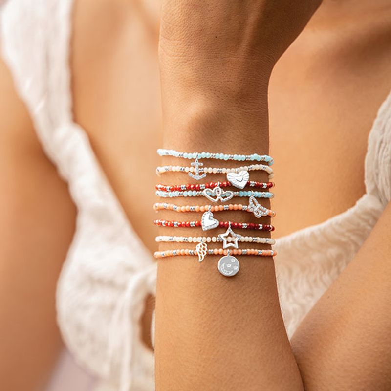 Armbånd BOHO BEADS BUTTERFLY blå Joma Jewellery